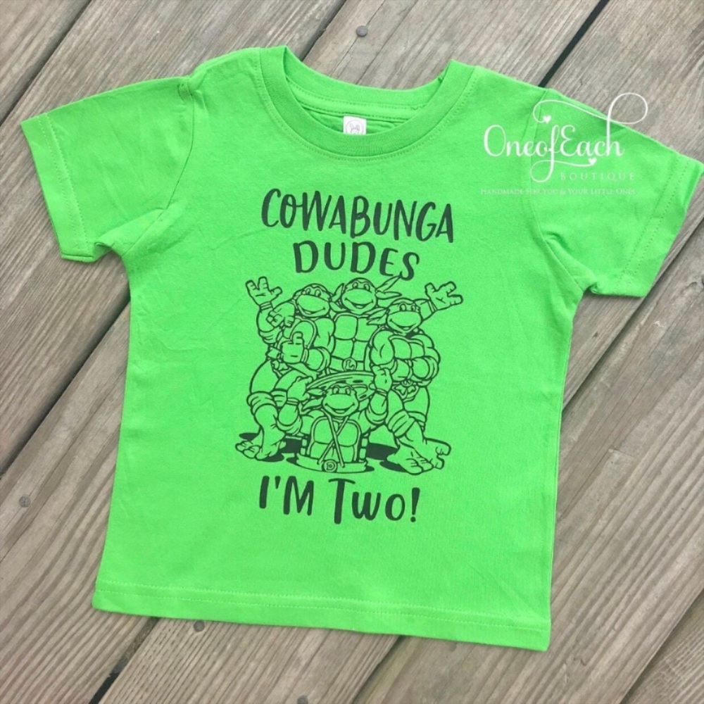 Ninja Turtles 2nd Birthday Shirt